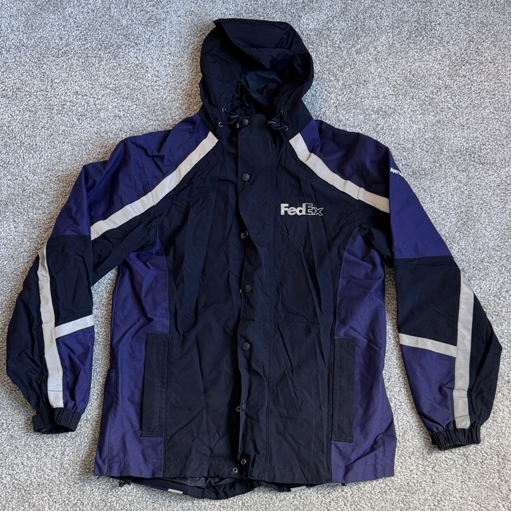 Fedex Navy and Purple Raincoat